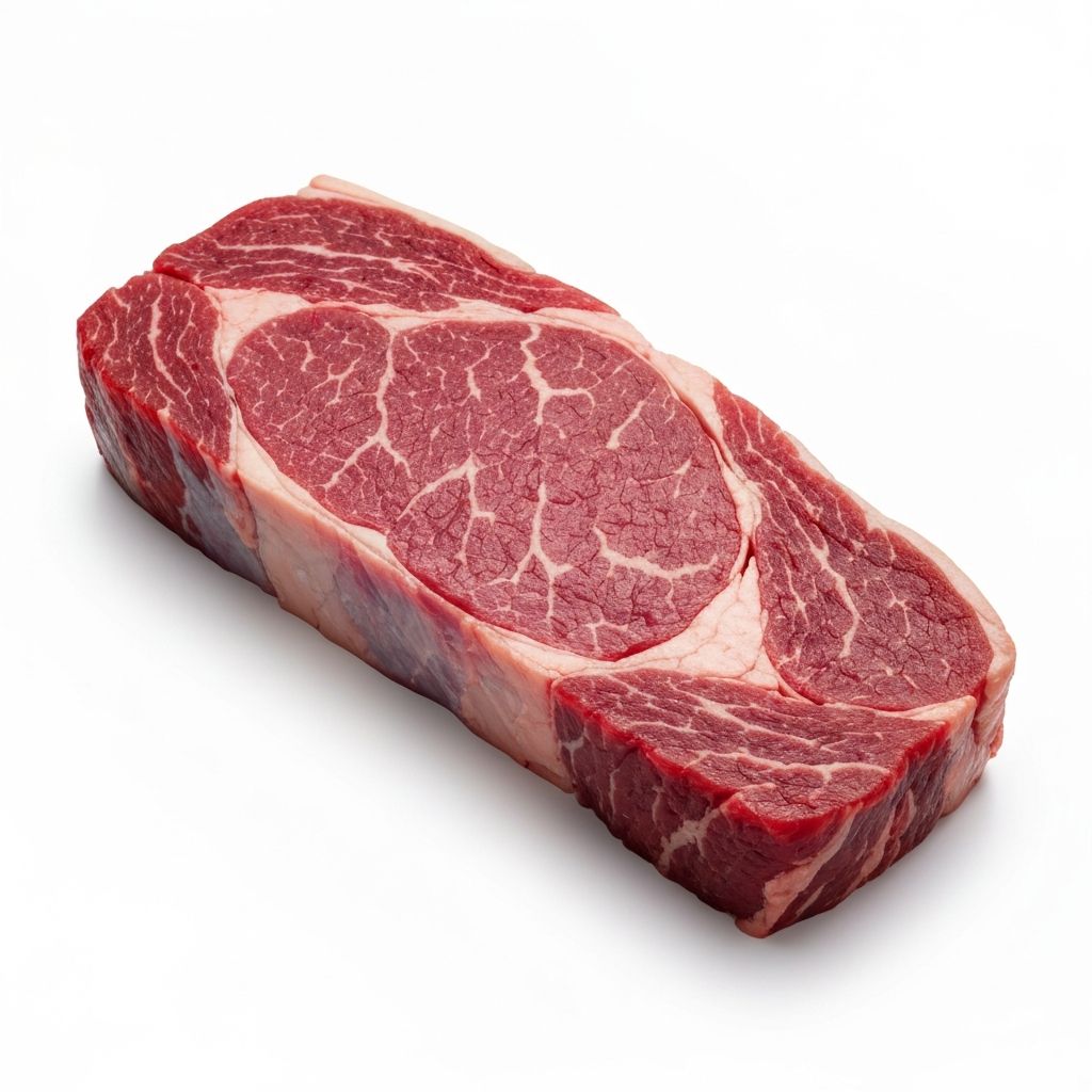 Chiulotă sirloin de Black Angus pe fundal rustic